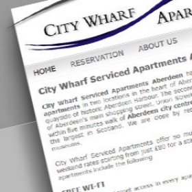 City Wharf Aberdeen website design screenshot
