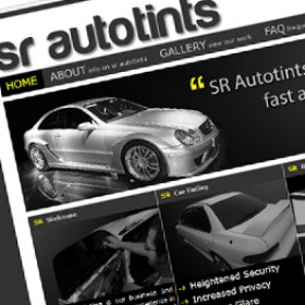 SR Autotints website design screenshot